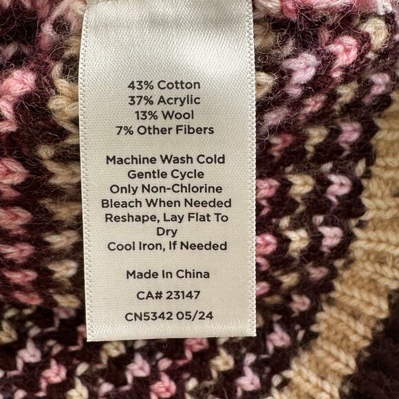 Talbots Tweed Crewneck Cardigan - Picture 7 of 10